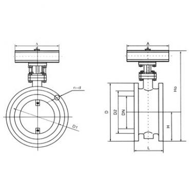 D641W worm gear drive ventilation butterfly valve