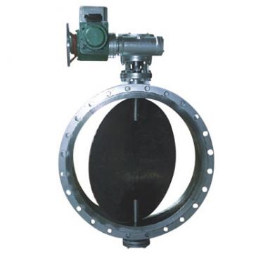 D41W worm gear rubber lined ventilation butterfly valve