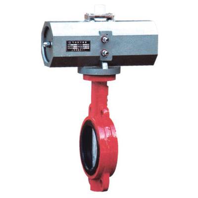 D671X pneumatic wafer type soft seal butterfly valve